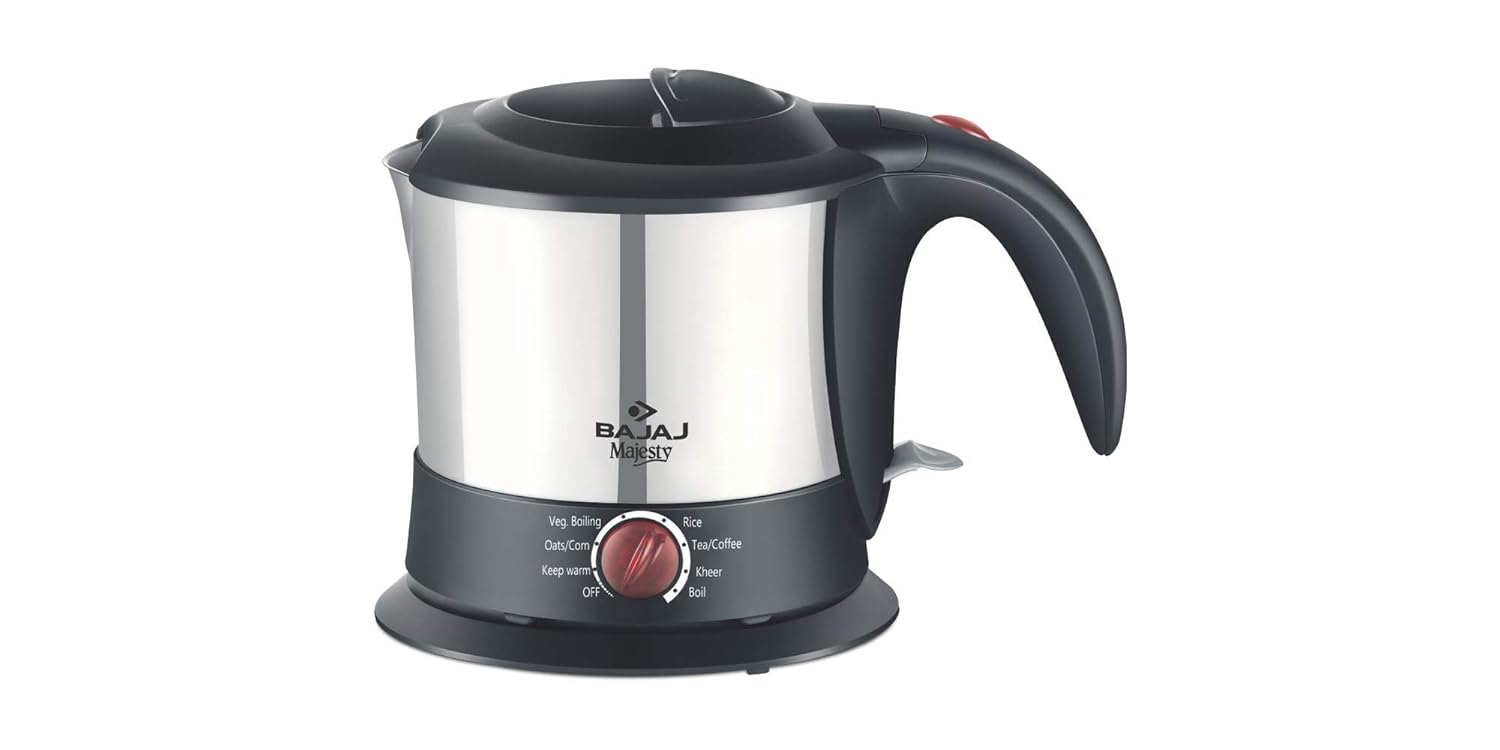 Bajaj Majesty KTX 9 1-Litre Multifunction Stainless Steel Kettle