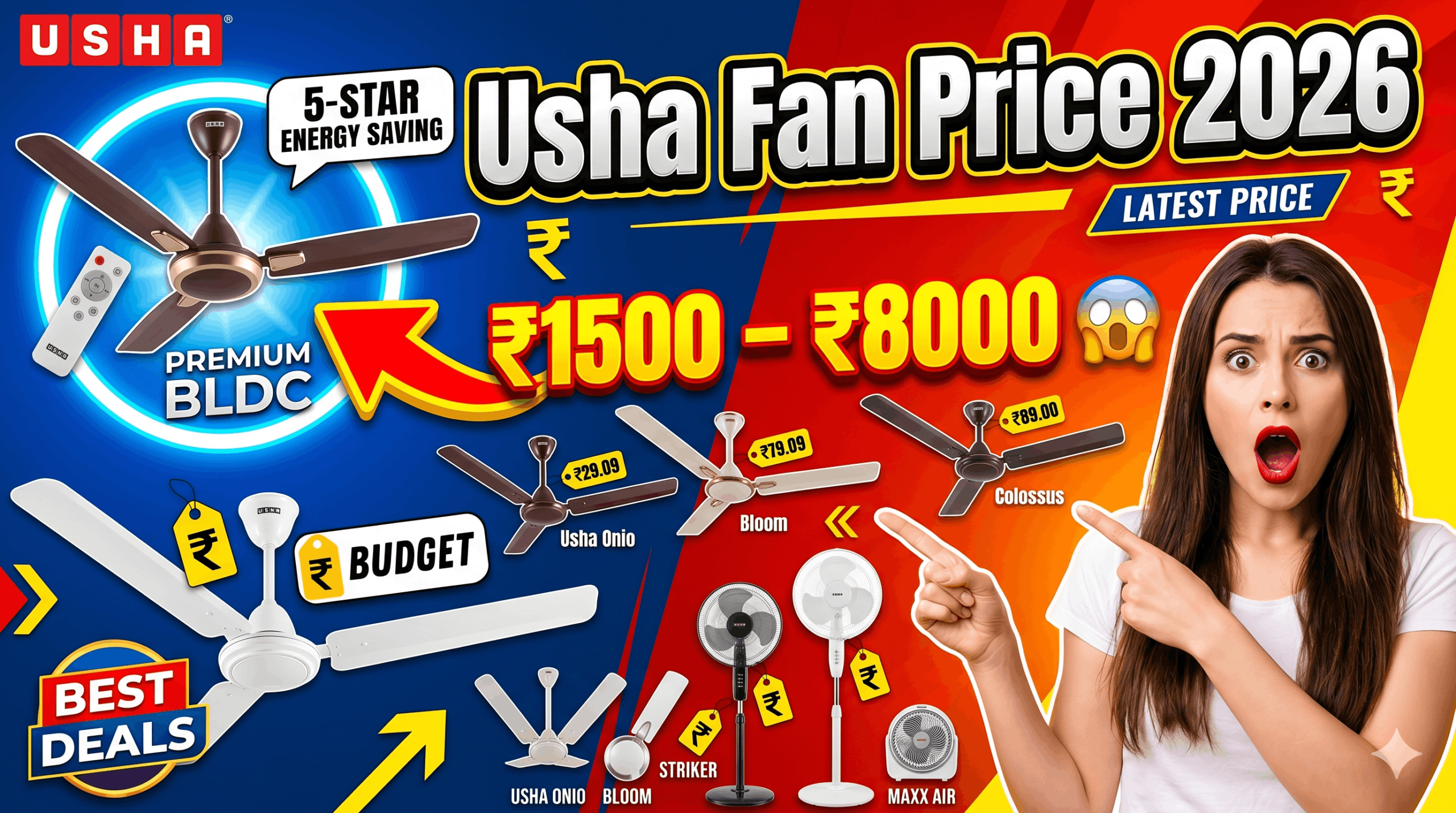 Usha Company Fan Price
