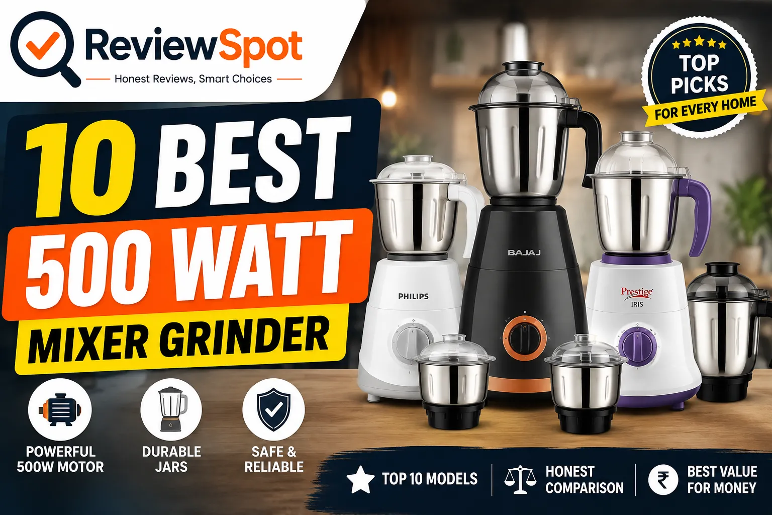 Best 500 Watt Mixer Grinder