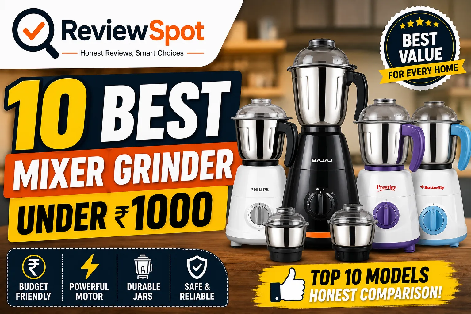 Best Mixer Grinder Under ₹1000