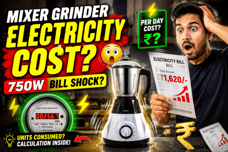 Mixer Grinder Power Consumption Per Hour in India: How Many Units Does It Actually Use?