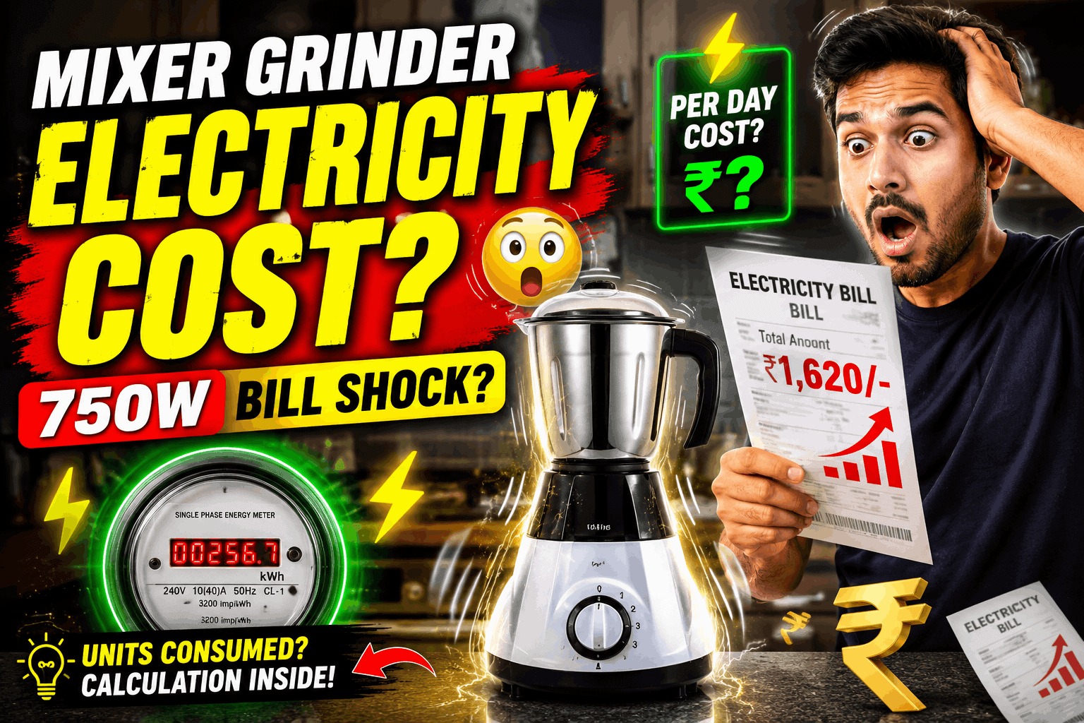 Mixer Grinder Power Consumption Per Hour in India: How Many Units Does It Actually Use?