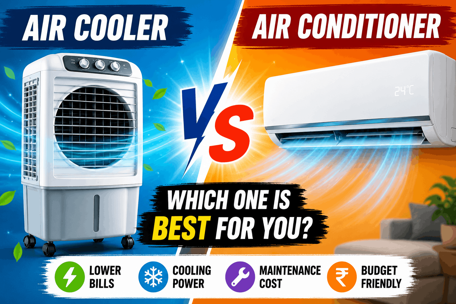 Air Cooler vs Air Conditioner