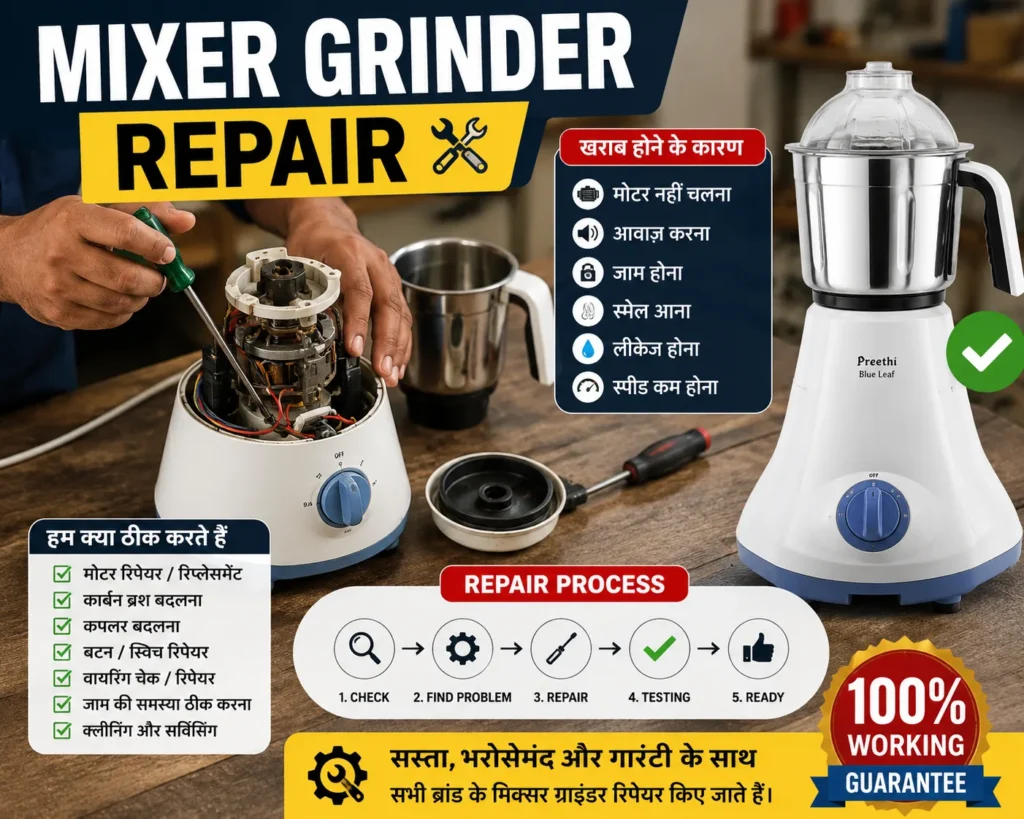 Mixer Grinder Maintenance Checklist