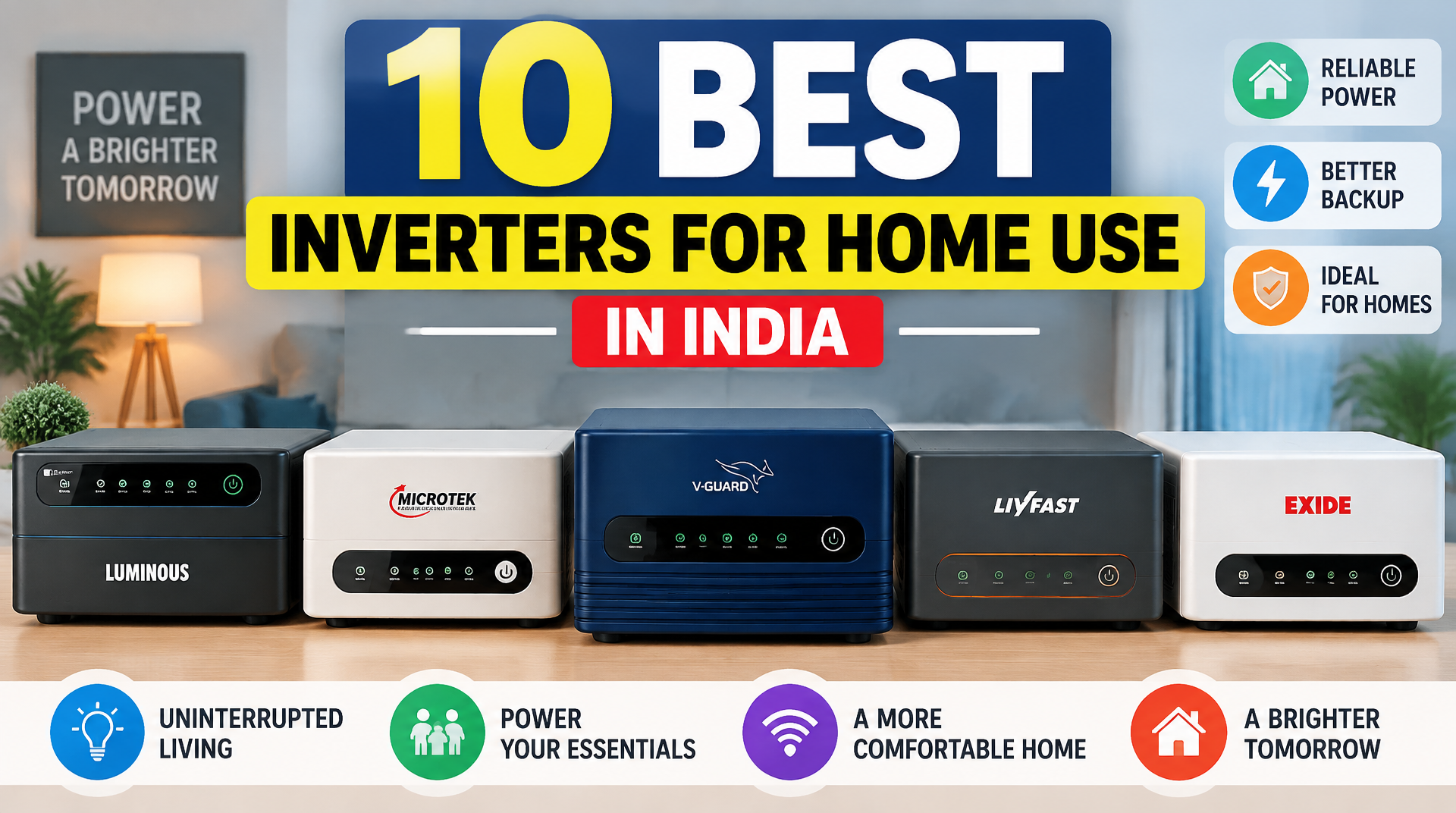 10 Best Inverters for Home Use in India