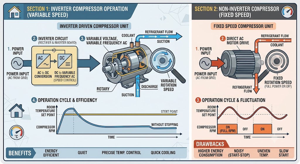 Understand how inverter AC technology saves electricity
