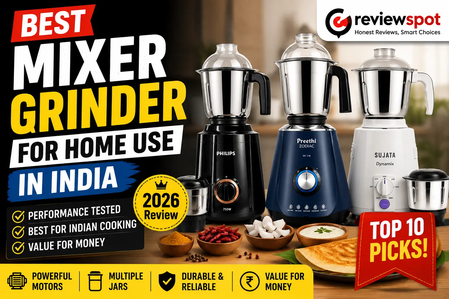 Best Mixer Grinder for Home Use