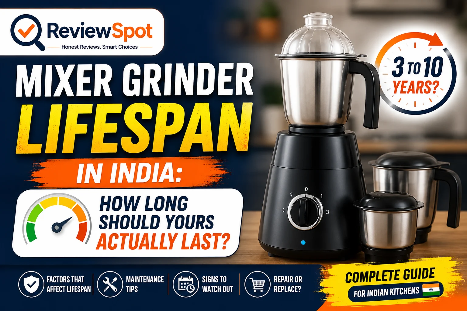 Mixer Grinder Lifespan in India