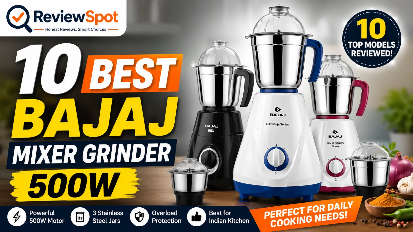buy Bajaj mixer grinder 500w online in India