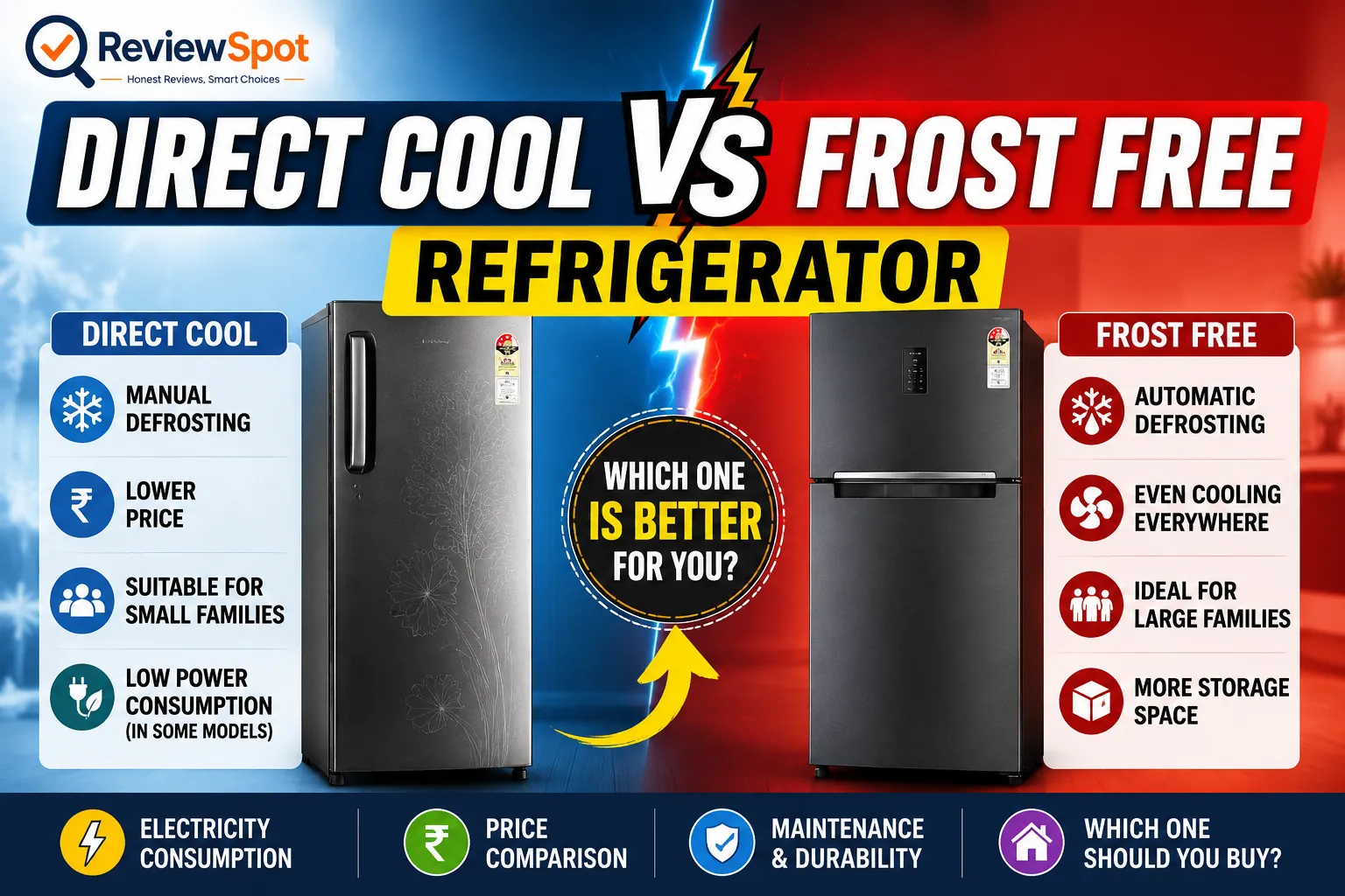 Direct Cool vs Frost Free Refrigerator