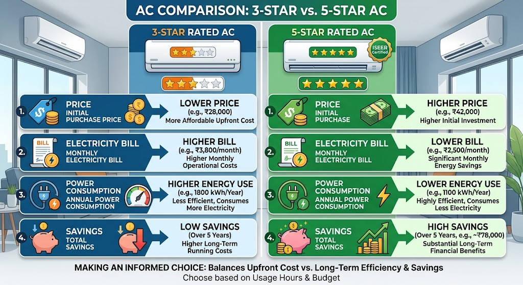 3 Star vs 5 Star AC