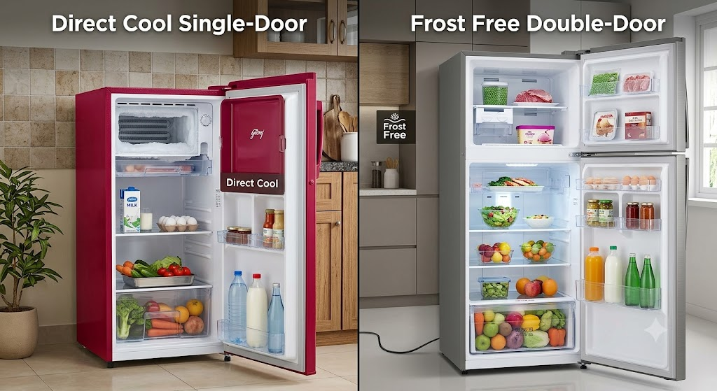 Direct Cool vs Frost Free Refrigerator comparison