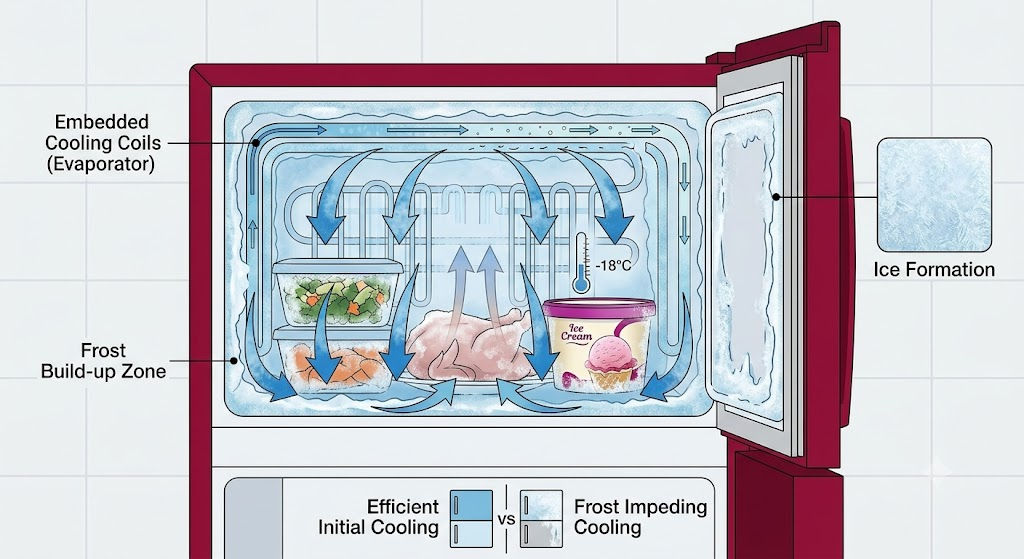 How a Direct Cool refrigerator works