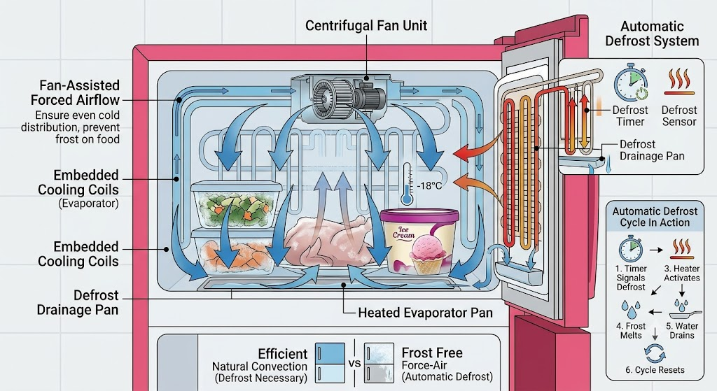 How a Frost Free refrigerator works