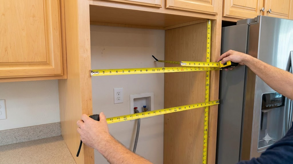 Kitchen measurement before buying refrigerator
