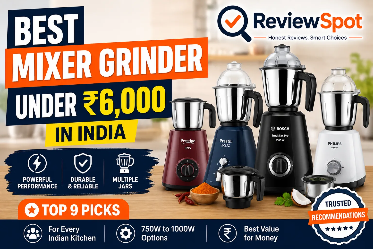 Best Mixer Grinder Under 6000 in India