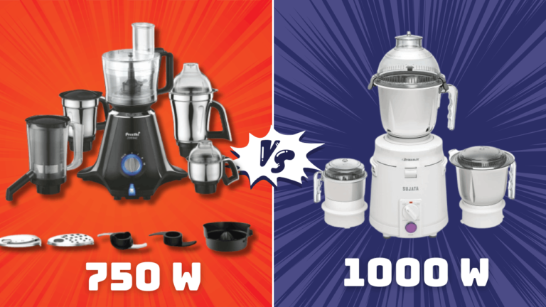 Difference Between 750W and 1000W Mixer Grinder