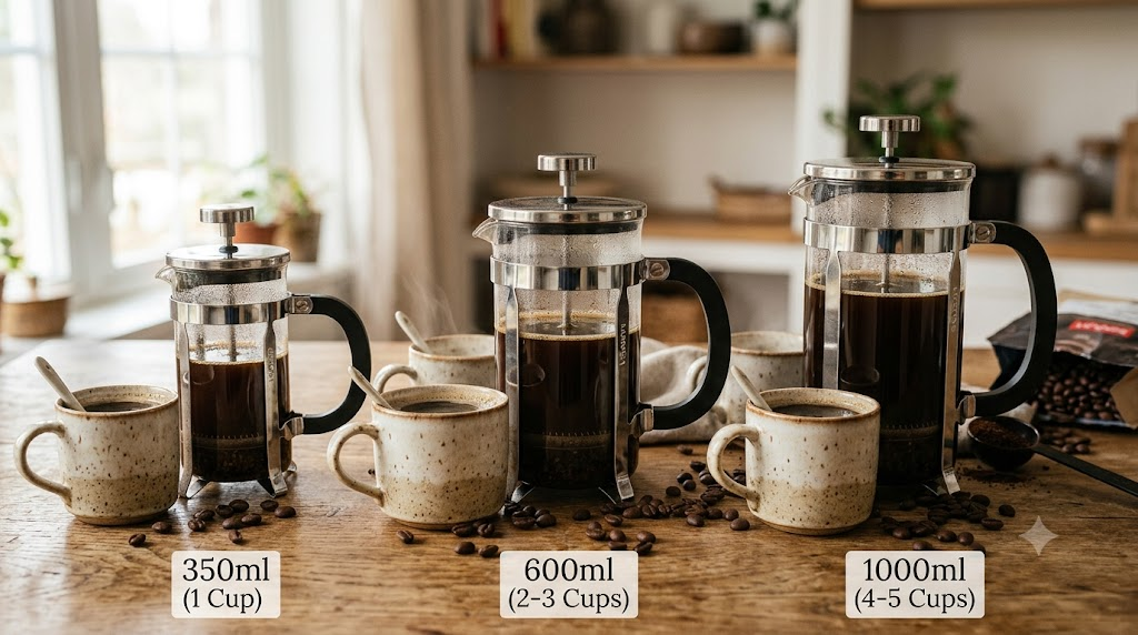 French press size guide